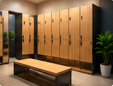 Changing room lockers